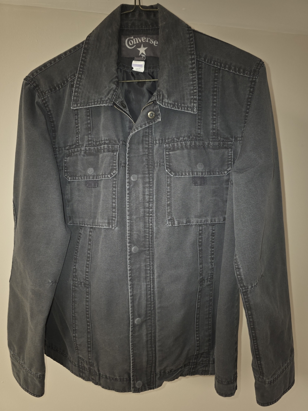 Converse Men’s Black Denim Utility Jacket